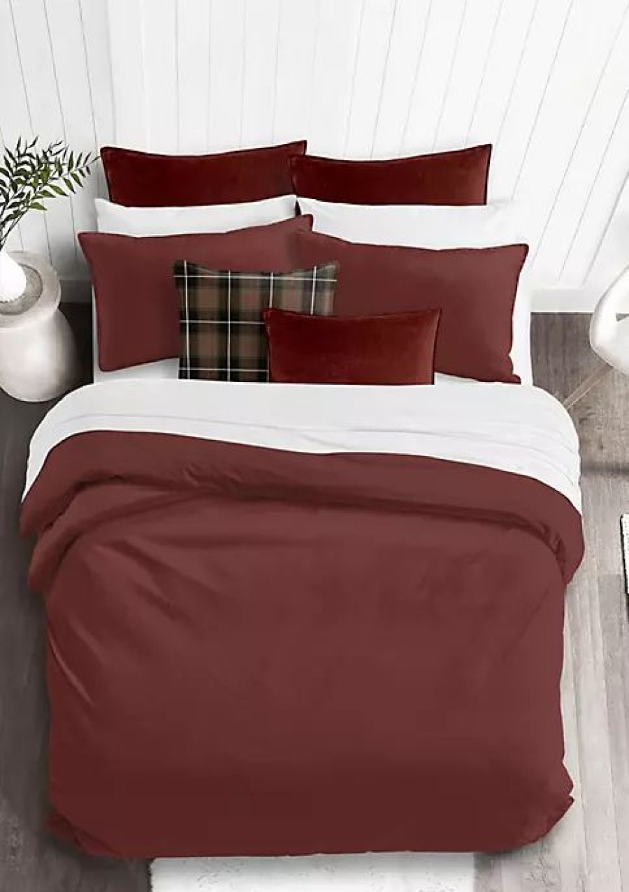 Bed & Bath * | 6Ix Tailors Fine Linens Basic Linen Twin Comforter & 1 Sham Set Beaujolais