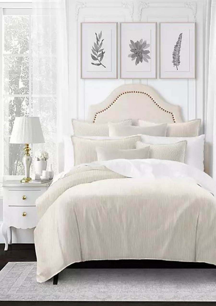 Bed & Bath * | 6Ix Tailors Fine Linens Brea Queen Comforter & 2 Shams Set Ivory