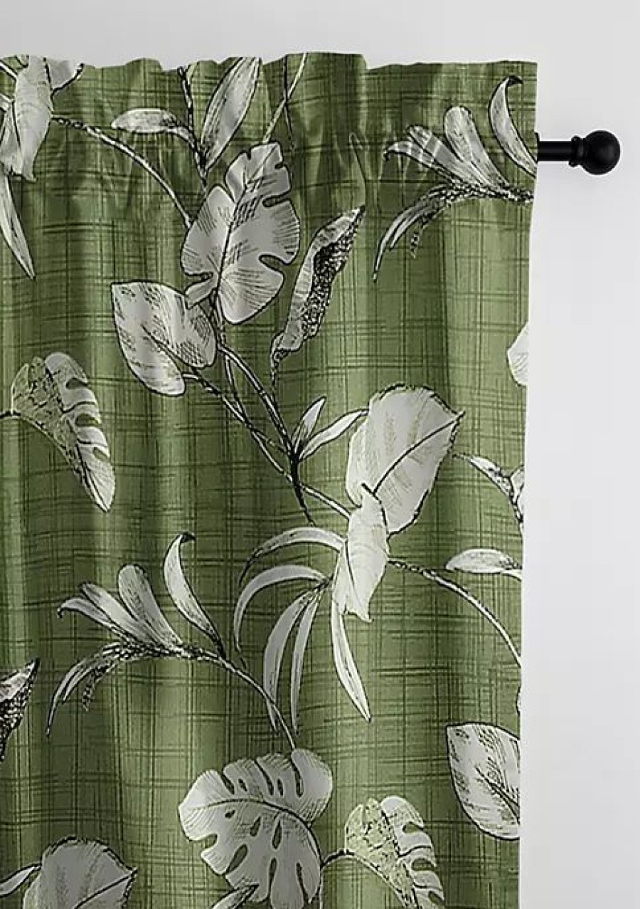 Home * | 6Ix Tailors Fine Linens Tropez Pole Top Drapery Panel Pair (50 W X 96 L) Green