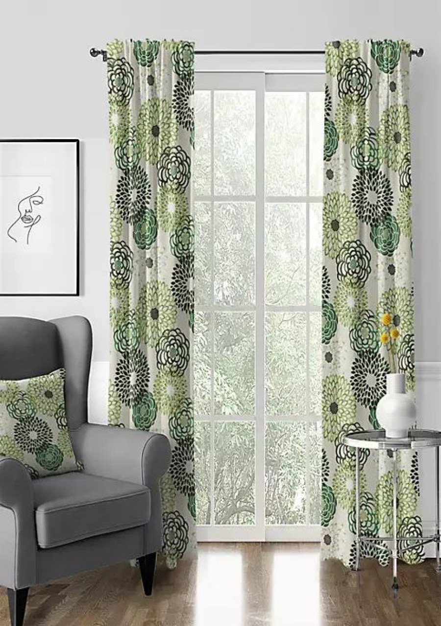 Home * | 6Ix Tailors Fine Linens Garden Stow Pole Top Drapery Panel Pair (50 W X 132 L) Green