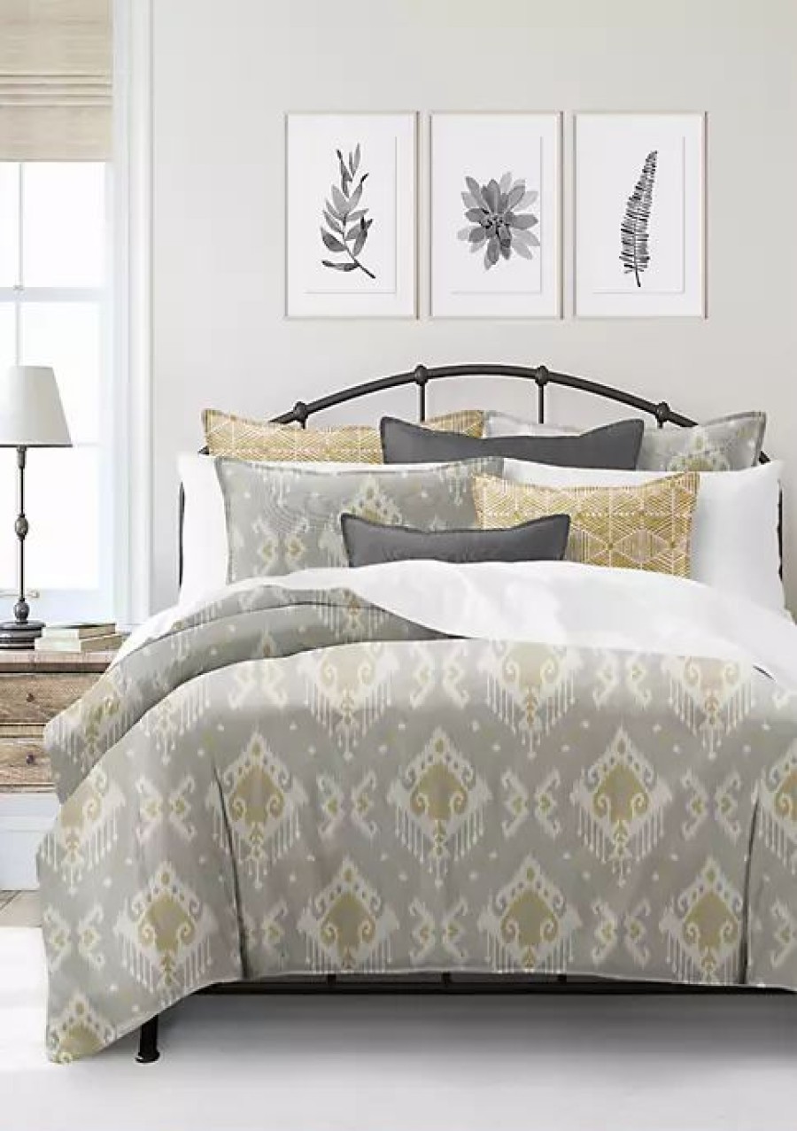 Bed & Bath * | 6Ix Tailors Fine Linens Mahal Gray King Coverlet & 2 Shams Set Green