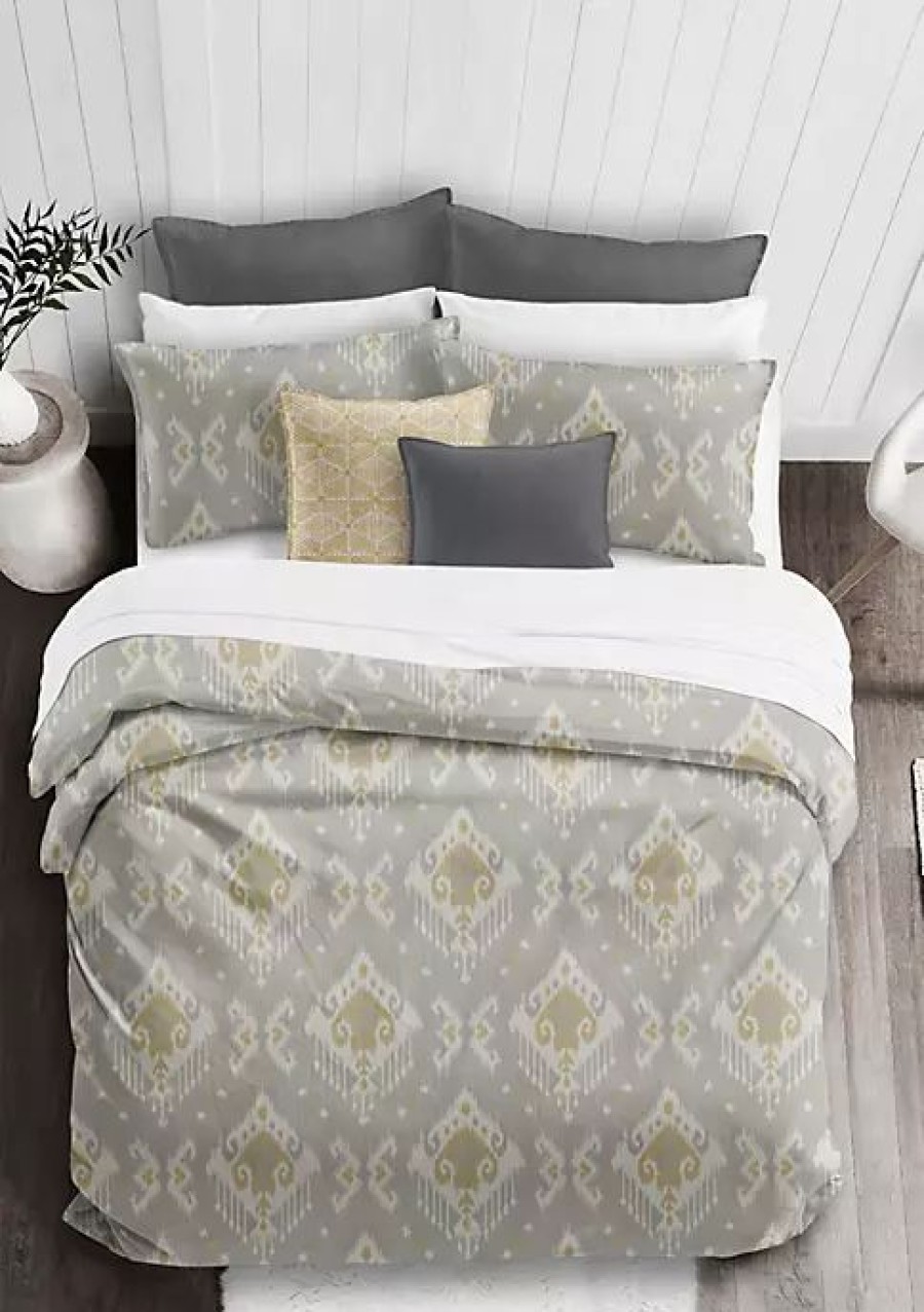 Bed & Bath * | 6Ix Tailors Fine Linens Mahal Gray King Coverlet & 2 Shams Set Green