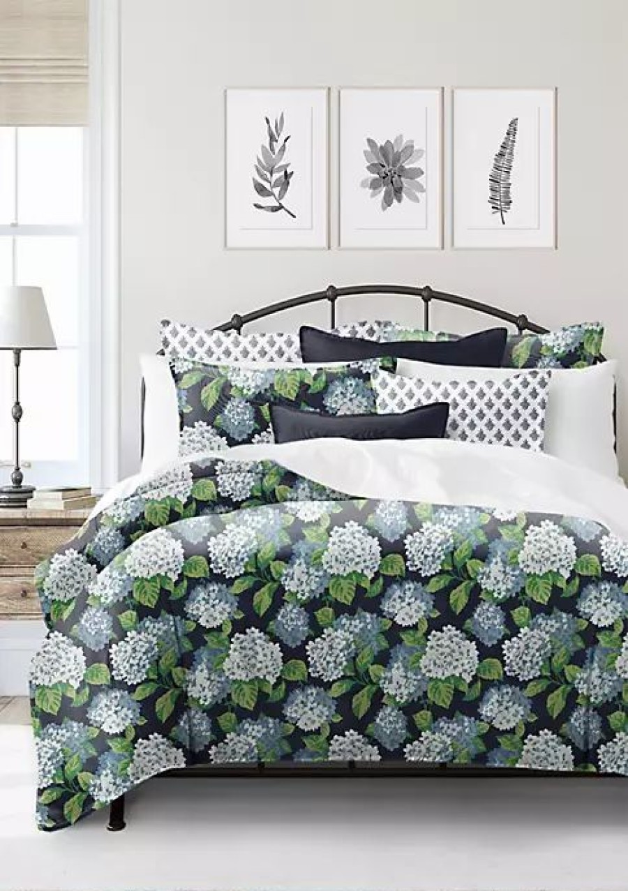 Bed & Bath * | 6Ix Tailors Fine Linens Midnight Garden King Duvet Cover & 2 Shams Set Navy