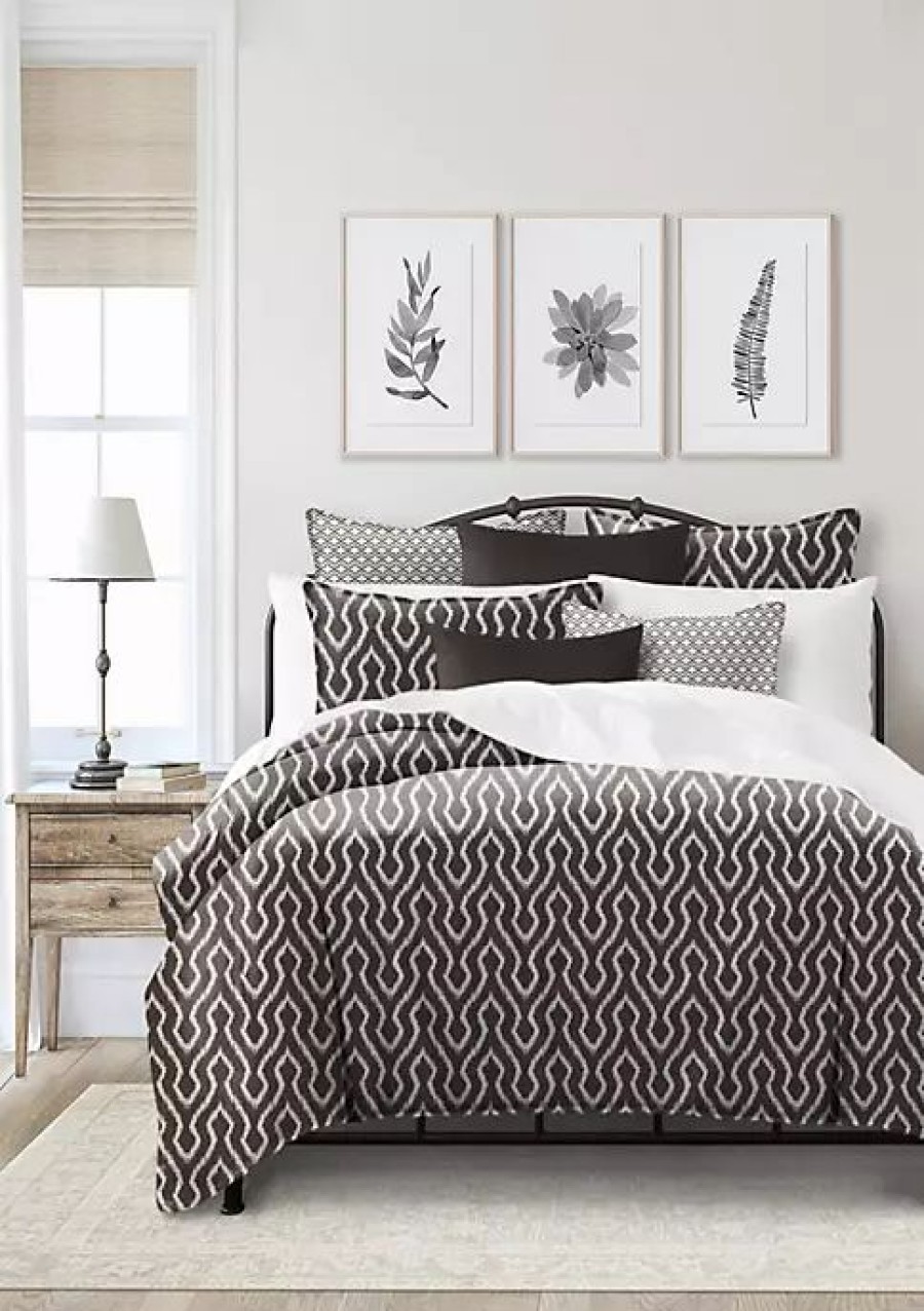 Bed & Bath * | 6Ix Tailors Fine Linens Dalton Queen Duvet Cover & 2 Shams Set Chocolate