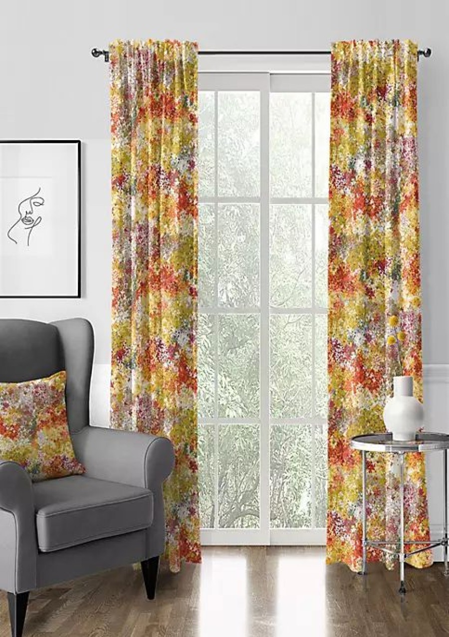 Home * | 6Ix Tailors Fine Linens Lantana Pole Top Drapery Panel Pair (50 W X 120 L) Orange