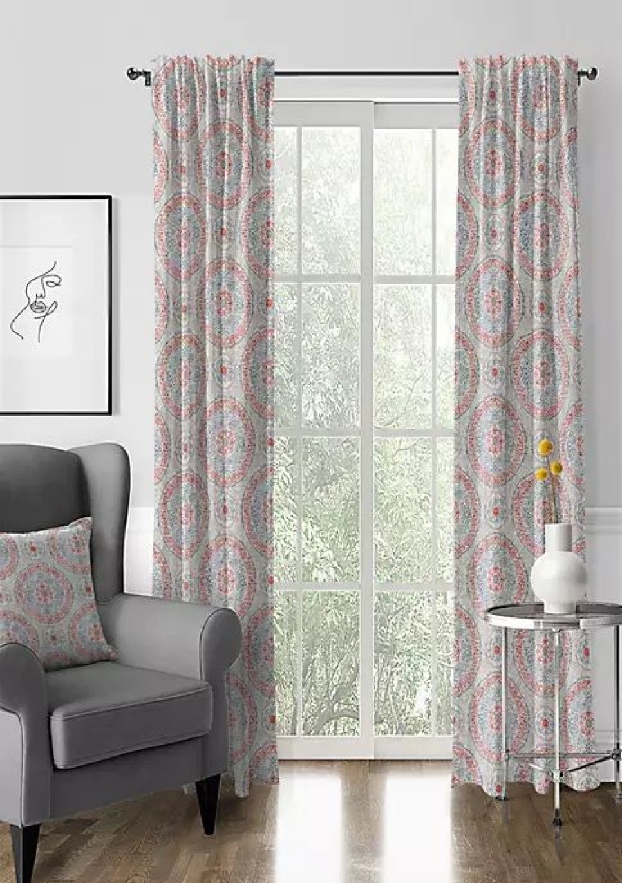 Home * | 6Ix Tailors Fine Linens Zayla Pole Top Drapery Panel Pair (50 W X 144 L) Coral