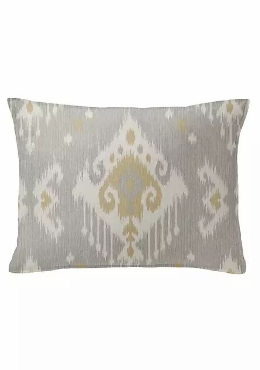 Bed & Bath * | 6Ix Tailors Fine Linens Mahal 14X20 Oblong Decor Pillow (Feather Insert) Gray