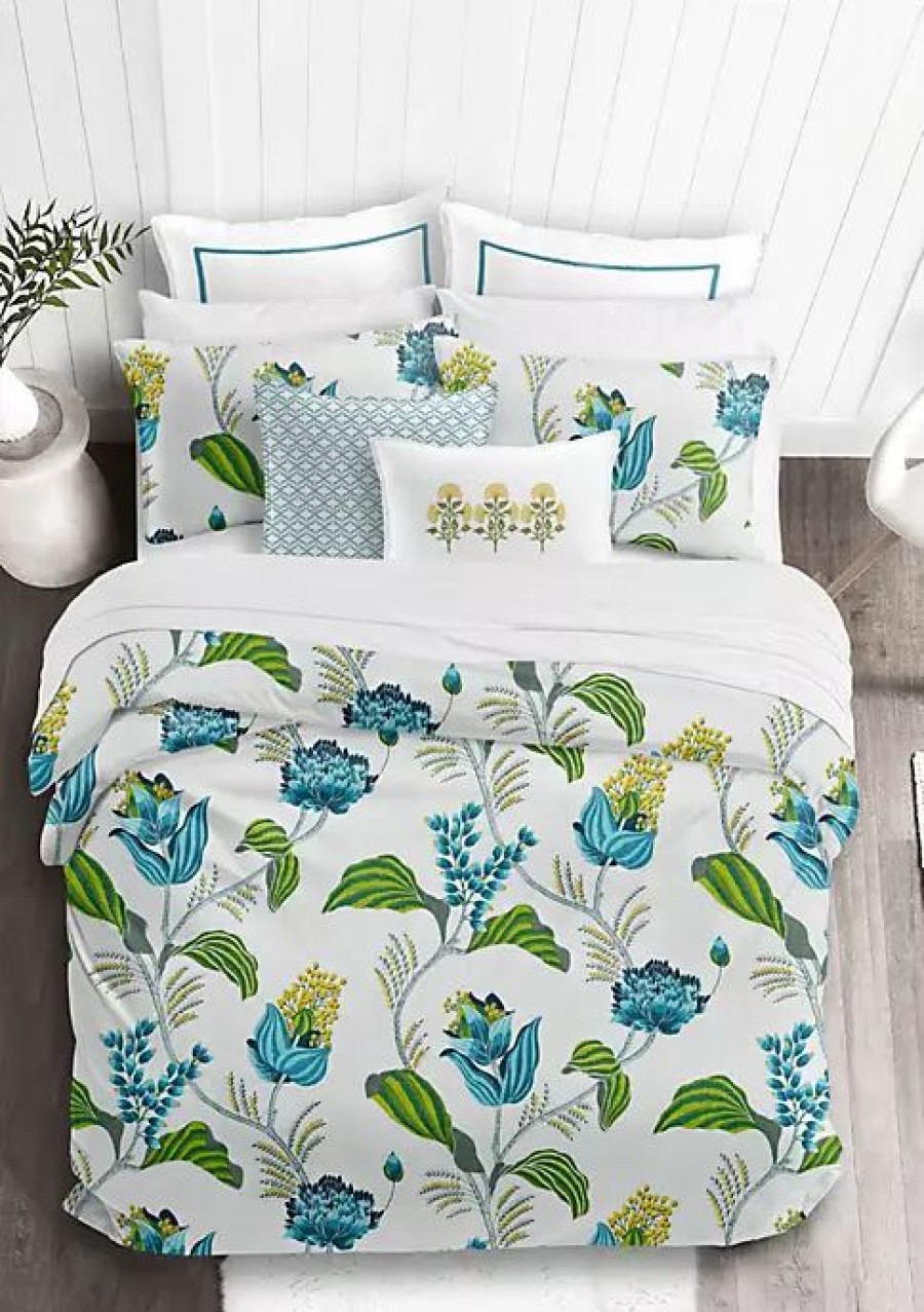 Bed & Bath * | 6Ix Tailors Fine Linens Cottage Lane Full/Double Comforter & 2 Shams Set Azure