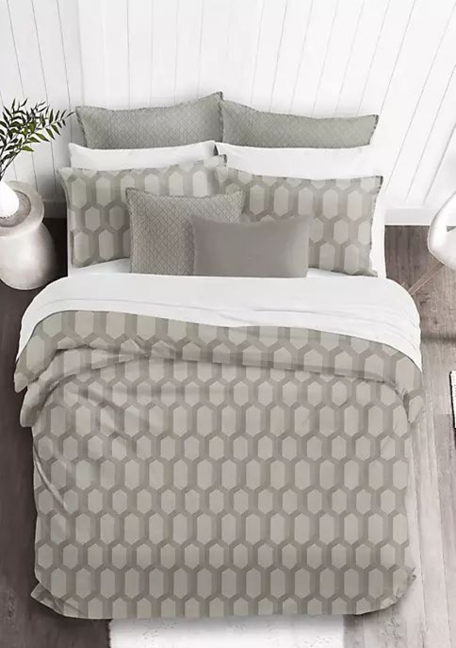 Bed & Bath * | 6Ix Tailors Fine Linens Isabella Queen Comforter & 2 Shams Set Taupe