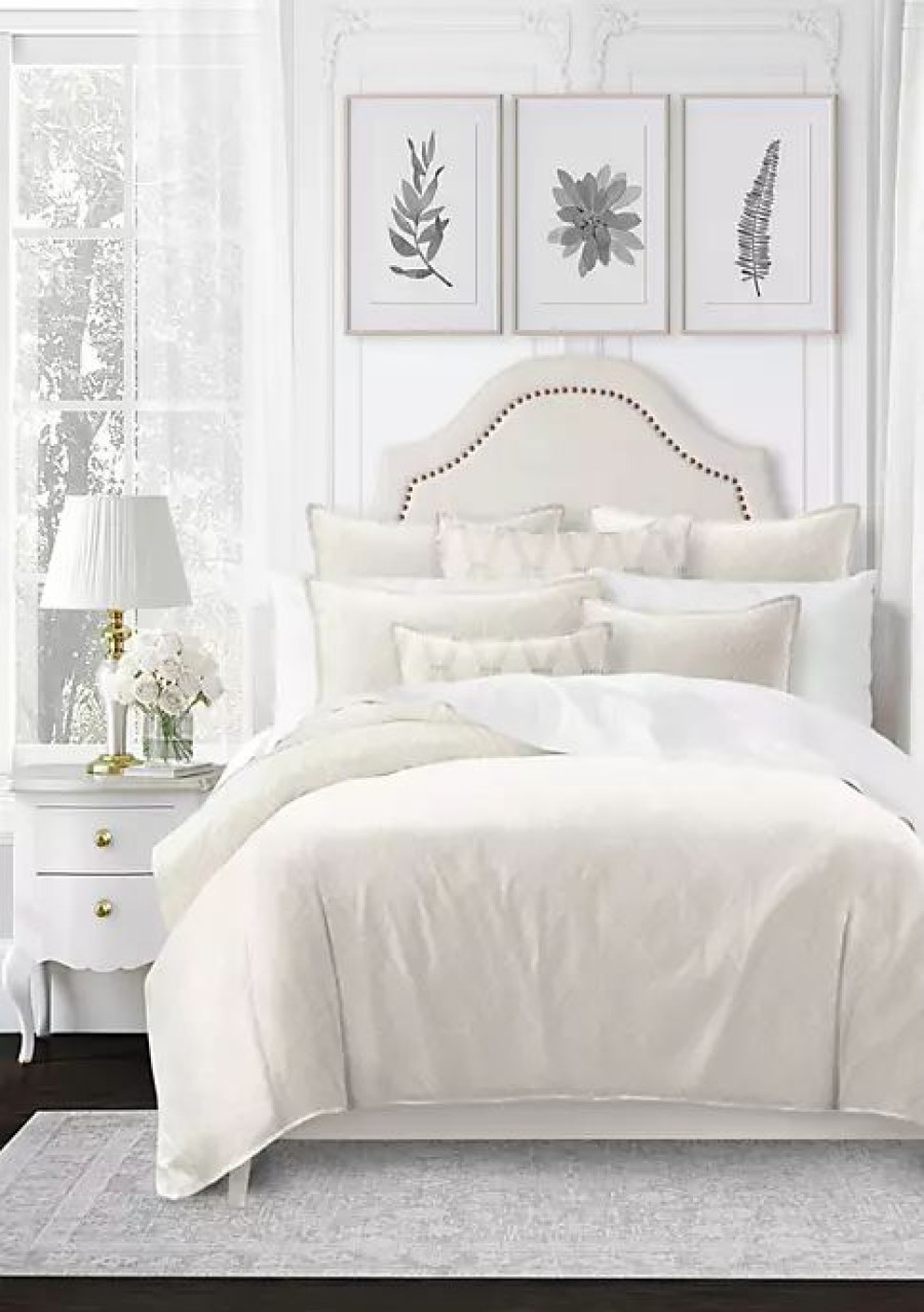 Bed & Bath * | 6Ix Tailors Fine Linens Luella King Duvet Cover & 2 Shams Set Ivory