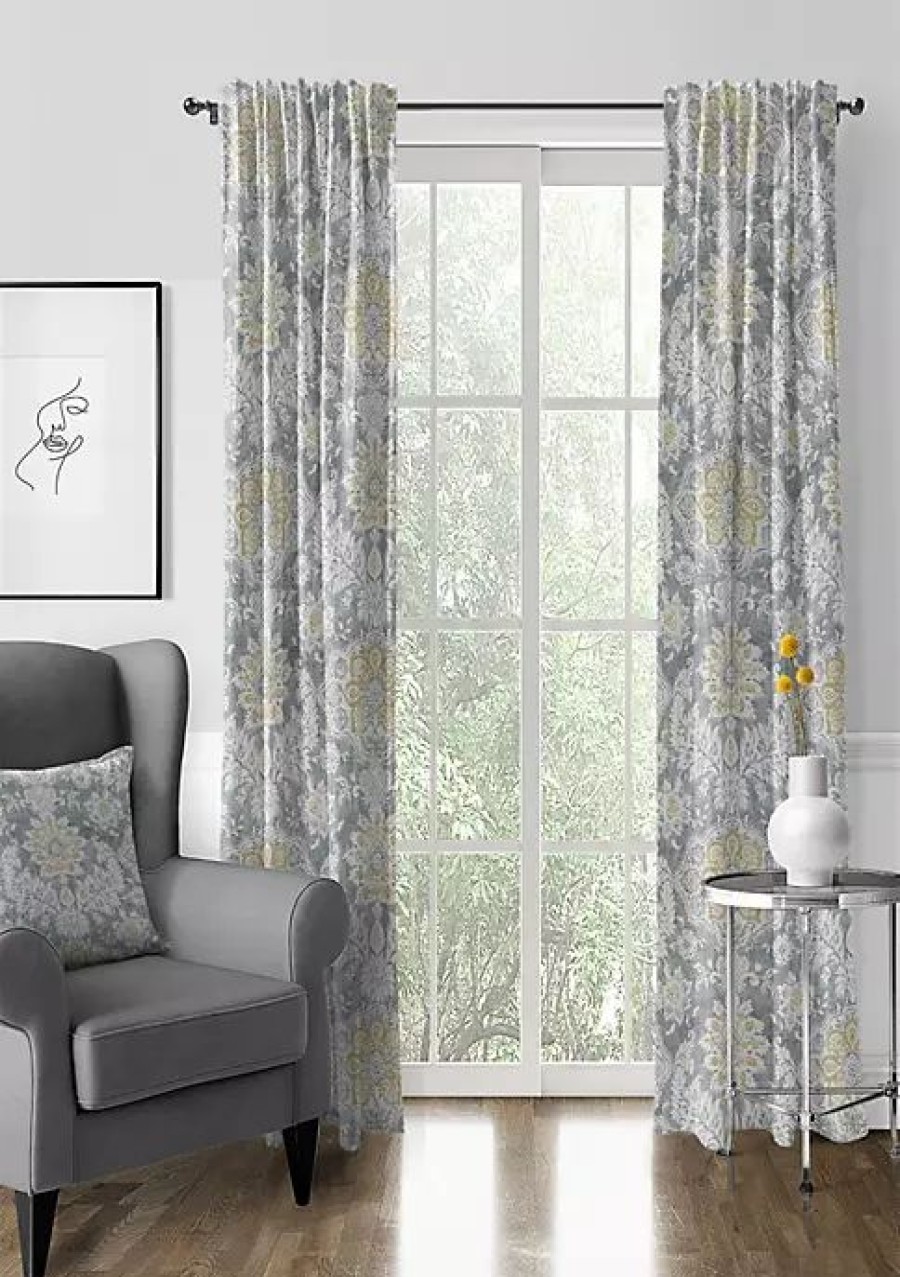 Home * | 6Ix Tailors Fine Linens Osha Pole Top Drapery Panel Pair (50 W X 84 L) Barley/Gray